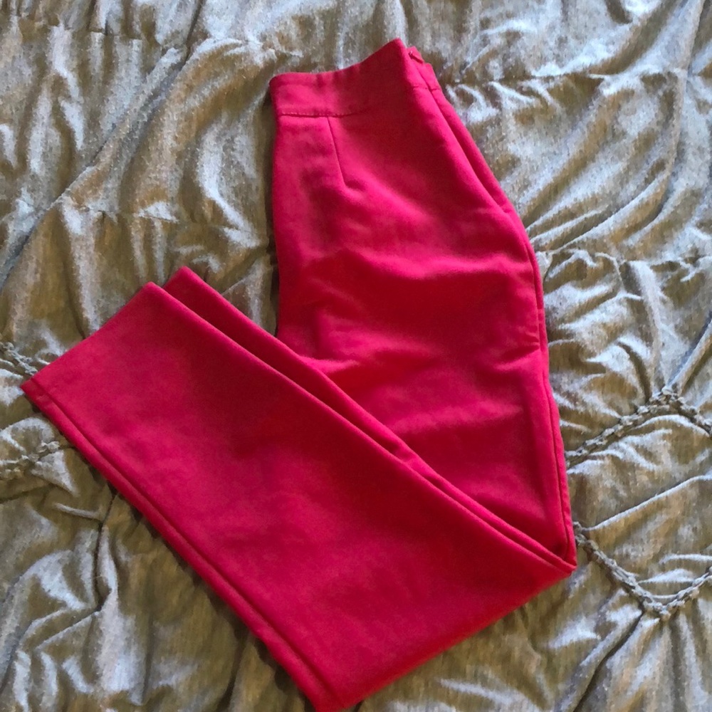 Hot pink trousers